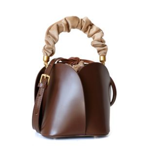 Elegant Cowhide Bucket Bag
