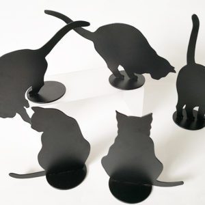 Wrought Iron Cat Bookends