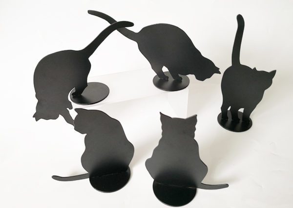 Wrought Iron Cat Bookends