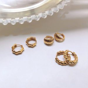 Stylish Gold Plated Earrings in Three Designs