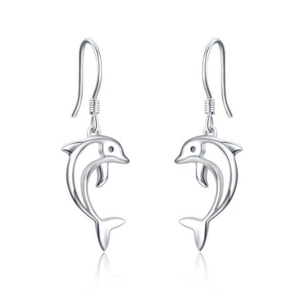 Sterling Silver Dolphin Earrings