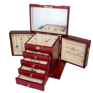 5 Layer Jewelry Box with Large Mirror