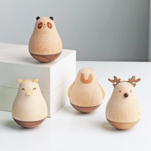 Wooden Egg Themed Ornaments