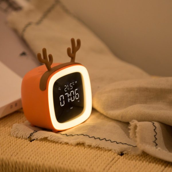 Reindeer Alarm Clock with Night Light