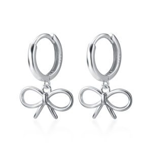 925 Sterling Silver Bow Earrings