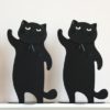 Solid Metal Cat Book Ends