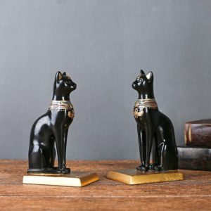 Stylish Egyptian Cat Bookends