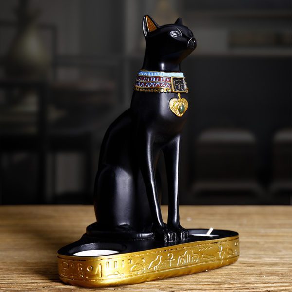 Egyptian Cat Ornamental Candle Holder