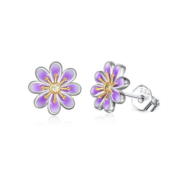 Sterling Silver Daisy Earrings