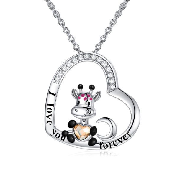 Forever Love Giraffe Pendant Necklace