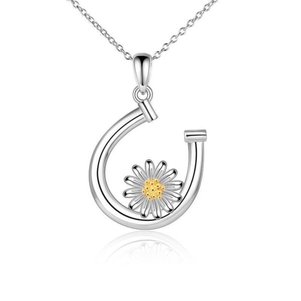 Sterling Silver Horseshoe Pendant Necklace