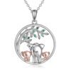 Mother And Baby Elephant Necklace