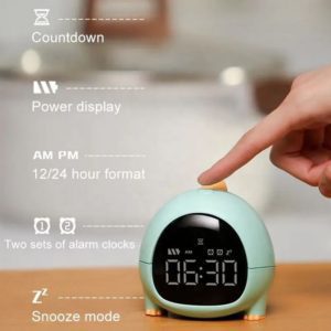 cute dinosaur alarm clock led smart kids main 17a