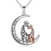 Giraffe and Moon Necklace