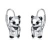 Stylish Silver Bear Earrings