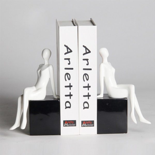 Elegant Figurine Book Ends