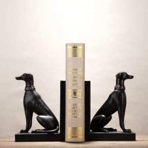 Egyptian hound dog bookends