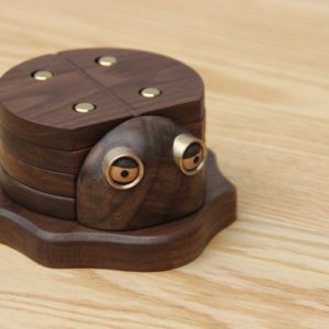 Handcrafted Walnut Beetle Coasters