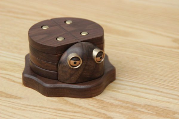 Handcrafted Walnut Beetle Coasters