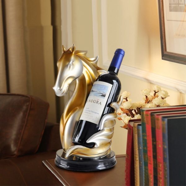 Elegant Horse Bust Wine Holder