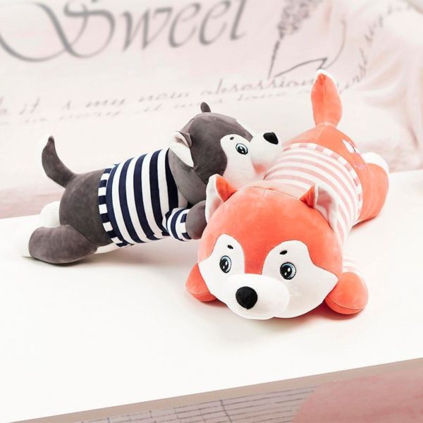 long fox plush pillow