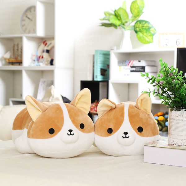 long corgi plush pillow