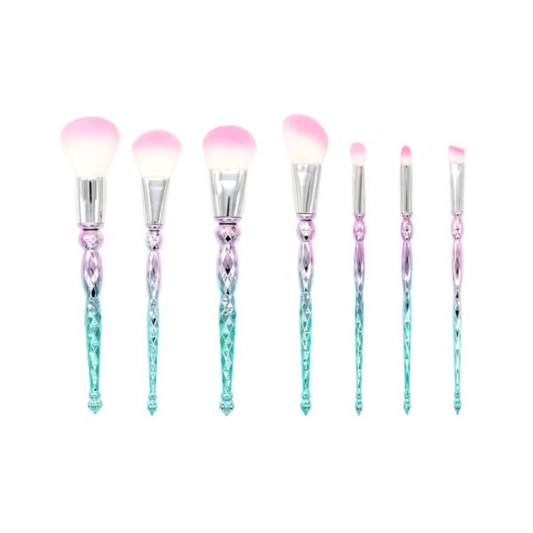 Makeup Brush Set - 7 Quality Brushes with Diamond Handles