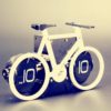 retro flip bicycle clock