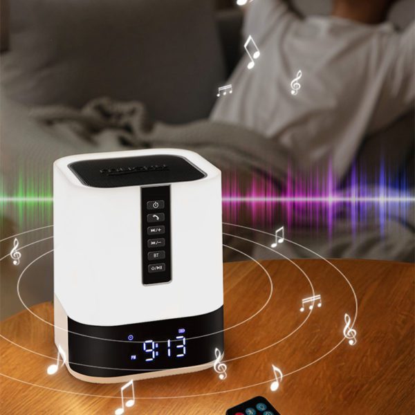 Smart Speaker With Clock and Nightlight