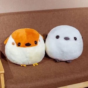 Adorable Round Finch Plush Pillows