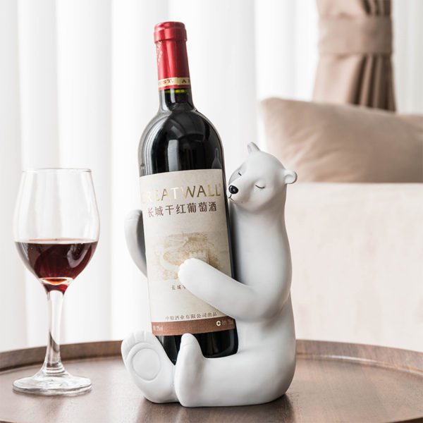 Ornamental Polar Bear Wine Rack