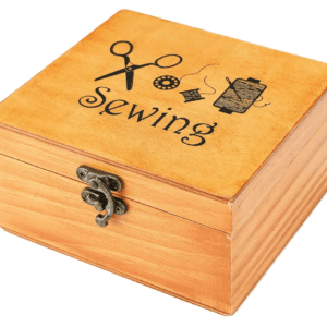 Antique Wooden Sewing Box - Old World Charm