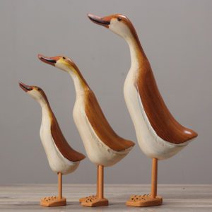 handmade rustic ducks set