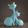 Mother Cat and Kitten Sculpture for Home