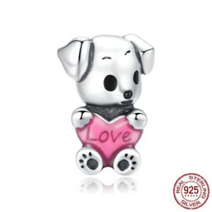 Sterling Silver Puppy Charm for Your Bracelet