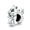 Silver Squirrel Charm for Bracelet