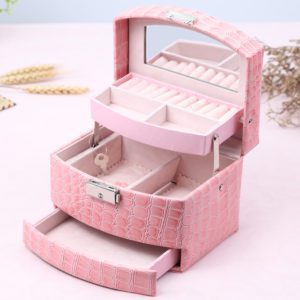 3 Tier Jewelry Box with Mirror