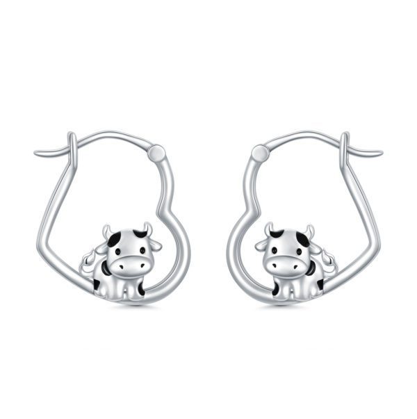 Little Cow Earrings in Silver