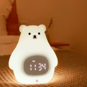 Alarm Clock & Night Light Combo - Polar Bear