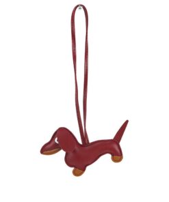 Stylish Leather Dog Charm - For Backpack or Bag