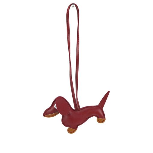 Stylish Leather Dog Charm - For Backpack or Bag