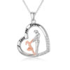 Father Daughter Necklace Sterling Silver