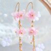 Handmade Flower Chain Earrings