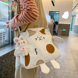 Cute Cat Print Bag For Girls