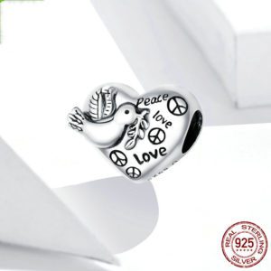 Love and Peace Silver Charm