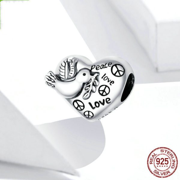 Love and Peace Silver Charm