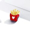 S925 Sterling Silver French Fries Enamel Charm