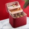 Two Tray Portable Cosmetics Box