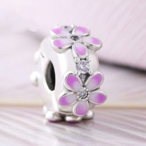 S925 Sterling Silver Floral Bracelet Fastener