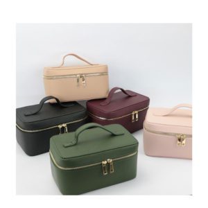 Genuine Leather Portable Toiletry Bag